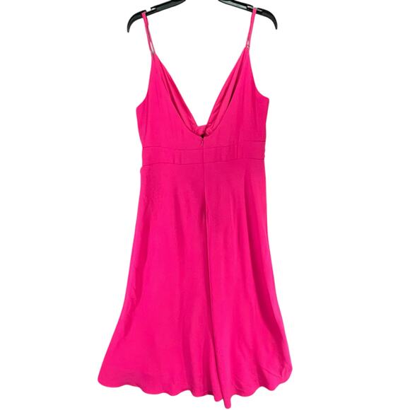 Alexia Admor Camila Midi Dress 14 Pink Cutout Fit Flare Chic Feminine Romantic - Picture 6 of 15